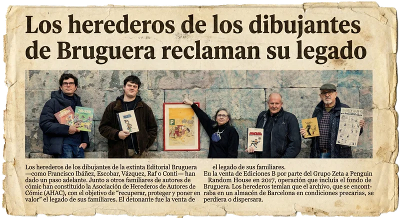 Artículo de Ara sobre herederos de Bruguera