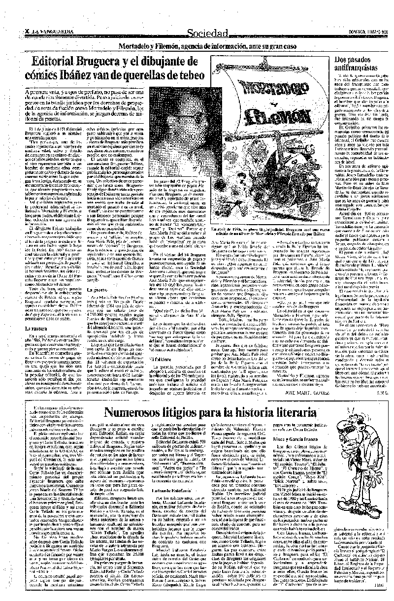 Artículo sobre Bruguera e Ibáñez